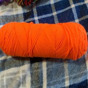 Bright Orange Acrylic Yarn